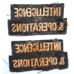 WW2 Civil Defence Cloth Shoulder Titles Intelligence & Operations
