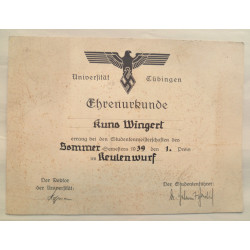 A very nice collection of documents to Kuno Wingert of the Hitler Youth
