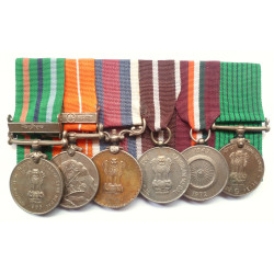 Group of 6 medals named to 3367064 Manjit Singh of the Sikh Regiment