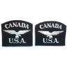 Pair WW2 Royal Canadian Air Force USA Shoulder Titles