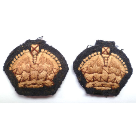 WW2 British Army Major Cloth Rank Insignia Dark Blue Backing