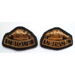 Pair Canadian Forces Engineers Officers Bullion Wire Collar Badges