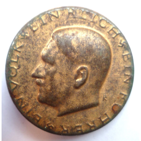 German WWII Adolf Hitler 1932 Ein Volk Ein Reich Ein Fuhrer Badge