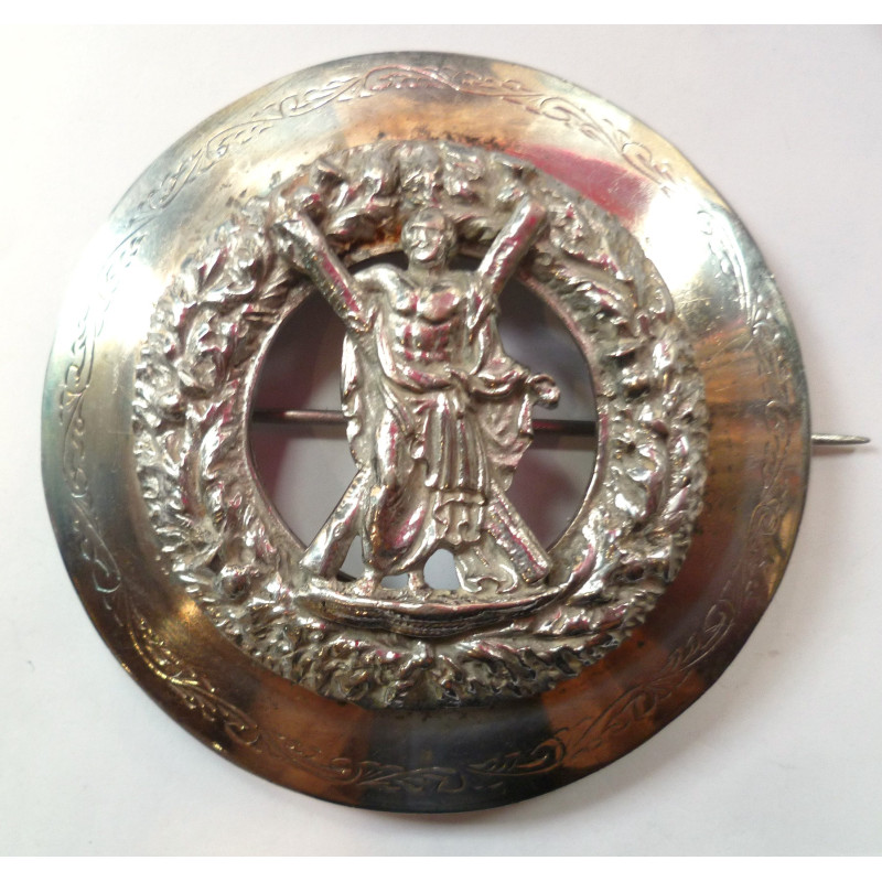 Black Watch Regiment Pipers Plaid Brooch