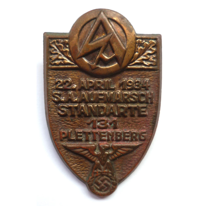 German SA Aufmarsch Standarte 131, Plettenburg, 1934Tinnie