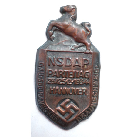 German - 1934 NSDAP Party Day Hannover Tinnie German - 1934 NSDAP Party Day Hannover Tinnie