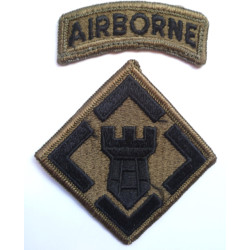20th Engineer Brigade Airborne 1974 Cloth Badge Subdued