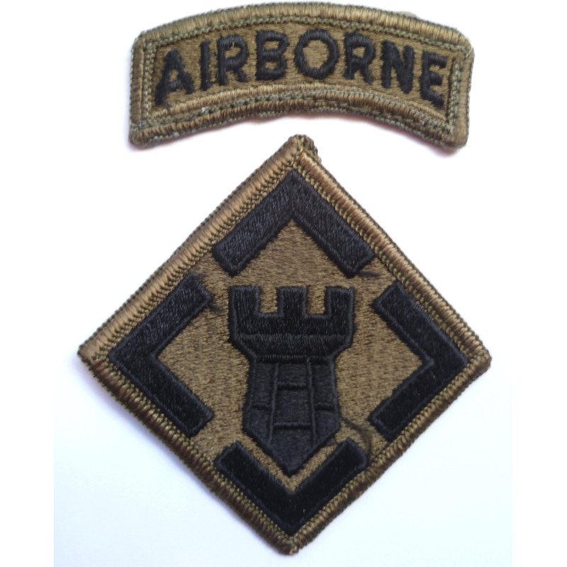 20th Engineer Brigade Airborne 1974 Cloth Badge Subdued