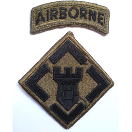 20th Engineer Brigade Airborne 1974 Cloth Badge Subdued