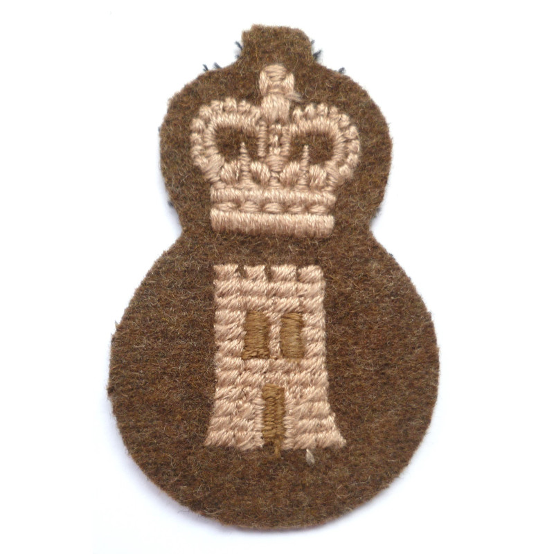 Canadian Army Engineer Works Trade Cloth Badge Queens Crown