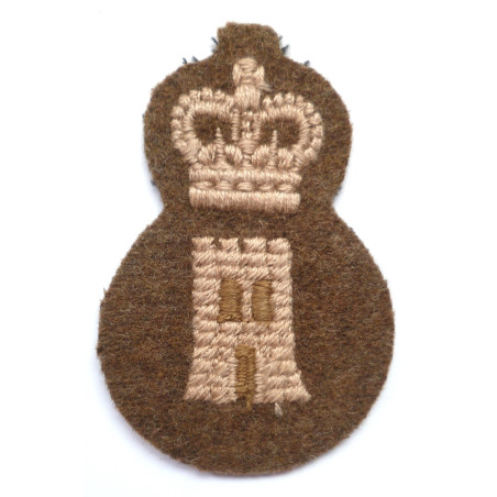Canadian Army Engineer Works Trade Cloth Badge Queens Crown