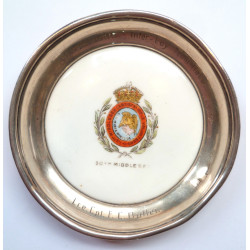 20th Middlesex (Artists Rifles) Regiment Sterling Silver Ash Tray
