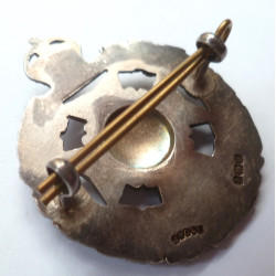 Rifle Brigade Officers Sterling Silver Cap Badge Date1919