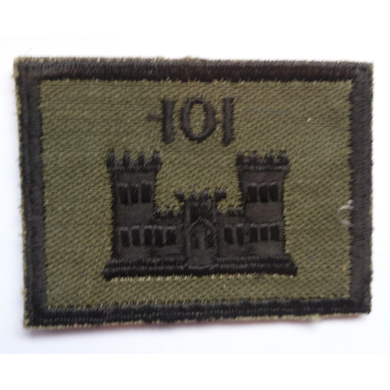 United States Army 101st Engineering Battalion Cloth Patch Subdued
