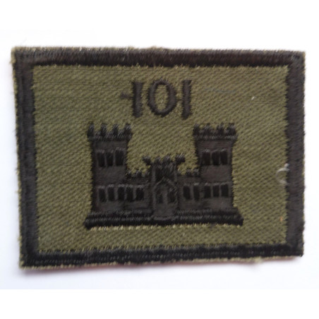 United States Army 101st Engineering Battalion Cloth Patch Subdued