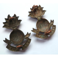 Pair South African Engineers Corps Collar Badge SA