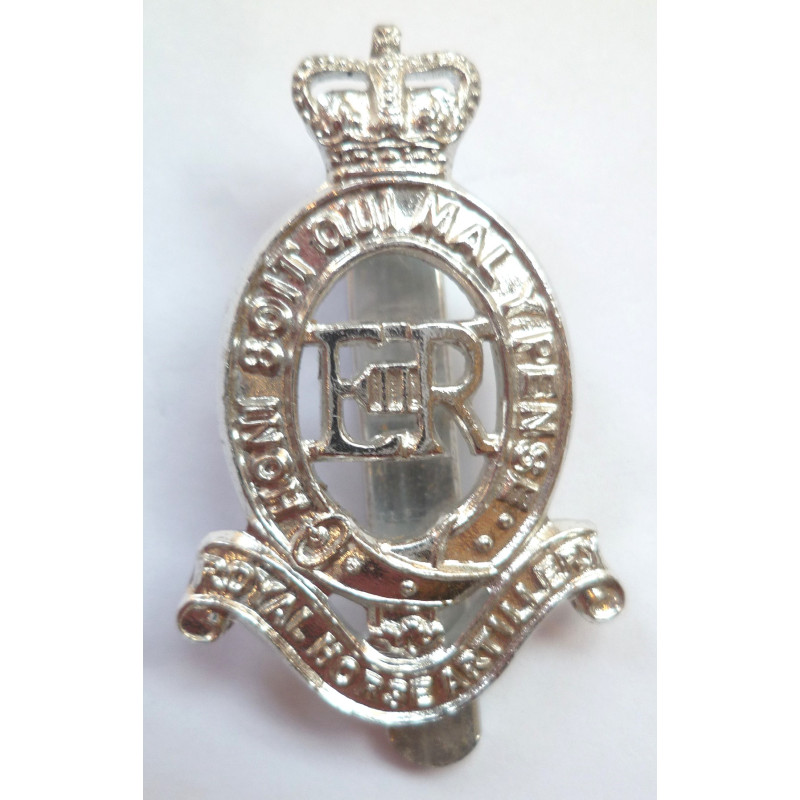 Royal Horse Artillery Anodised Staybrite Cap Badge Queens Crown