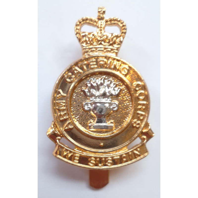 Army Catering Corps Staybrite Cap Badge Queens Crown