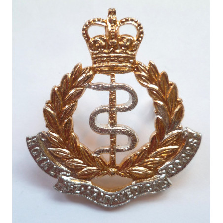 Royal New Zealand Army Medical Corps Staybrite Cap Badge Queens Crown