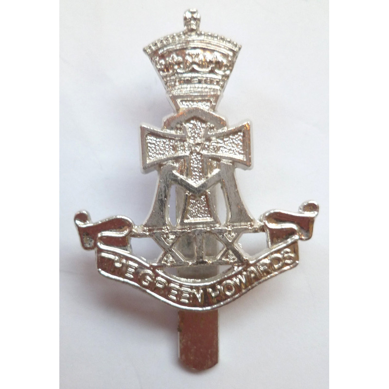 Green Howards Anodised Staybrite Cap Badge Queens Crown