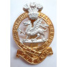 Queens Royal Regiment Anodised Staybrite Cap Badge Queens Crown