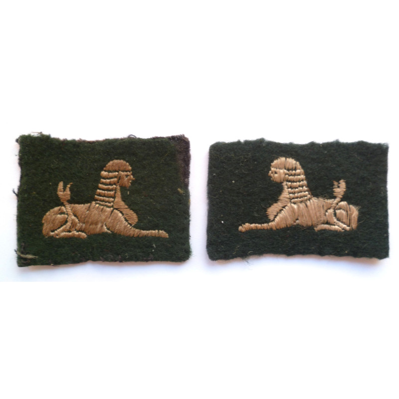 Pair South Wales Borderers Brecknockshire A.C.F. Cloth Badge