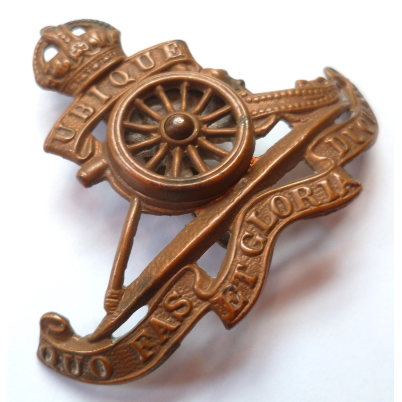 Royal Artillery Cap Badge Rotating Wheel WW2