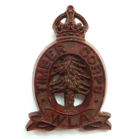 Women's Land Army Timber Corps Plastic Cap Badge WLA