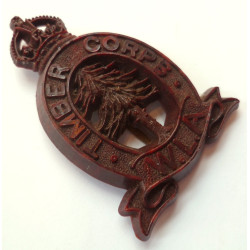 Women's Land Army Timber Corps Plastic Cap Badge WLA