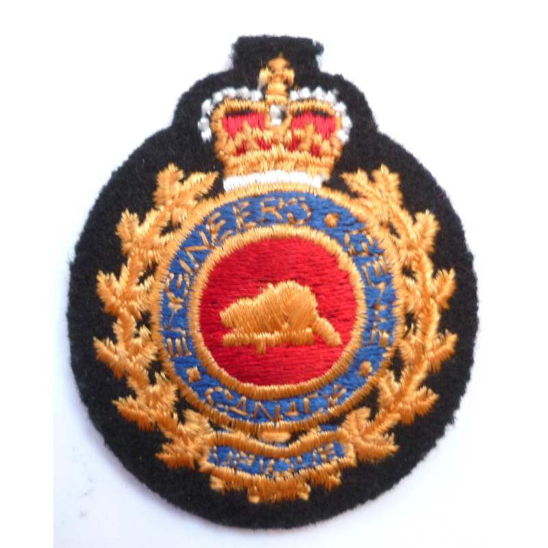 Royal Canadian Engineers Cloth Cap Badge ERII