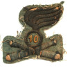 WW2 Italian 10th Artillery Cloth Hat Badge