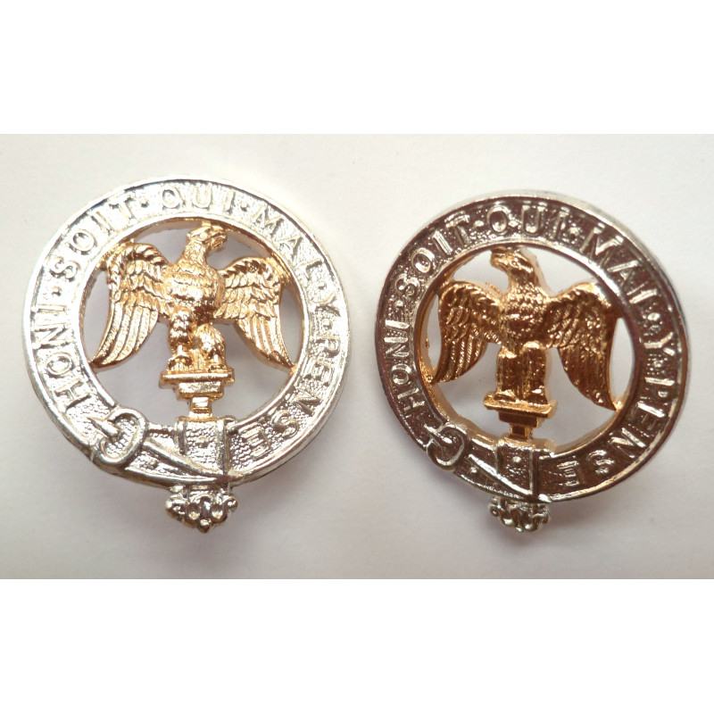 Royal Anglian Regiment Staybrite Anodised Collar Badge Pair