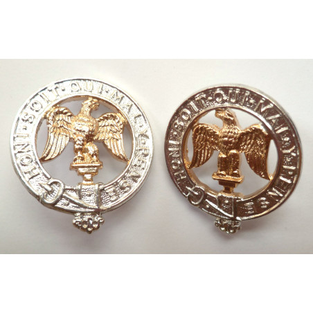 Royal Anglian Regiment Staybrite Anodised Collar Badge Pair