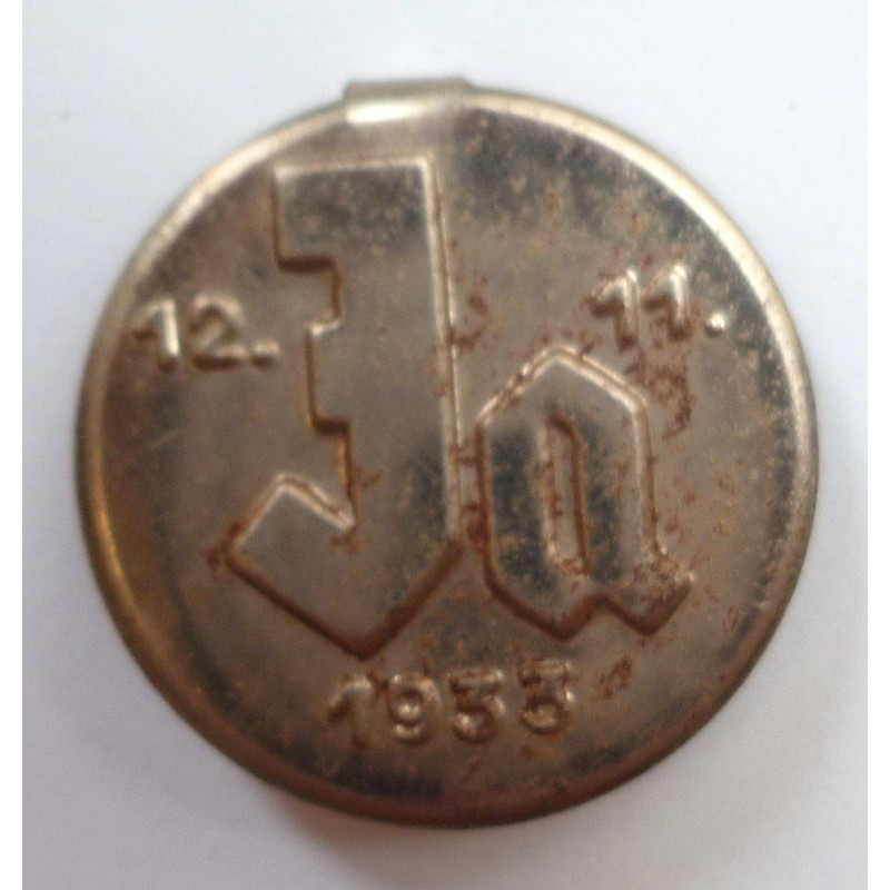 German 12-11-1935 "JA" NSDAP Election Lapel Badge