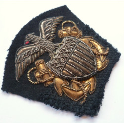 WW1/WW2 United States Navy Bullion Cloth Crest Eagle British Made