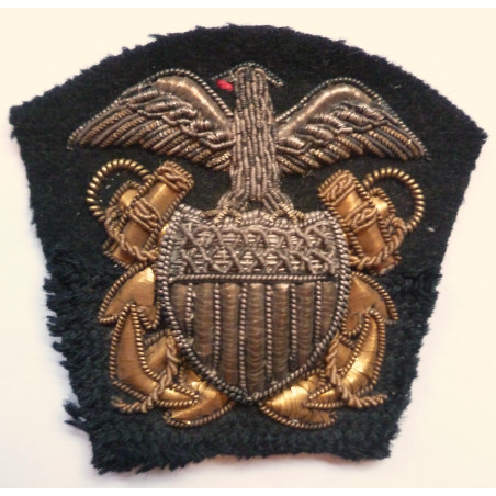United States Navy Bullion Cloth Crest Eagle British Made