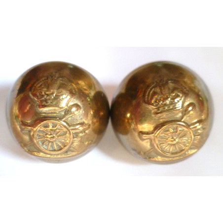 2 x Royal Artillery Ball Buttons Kings Crown