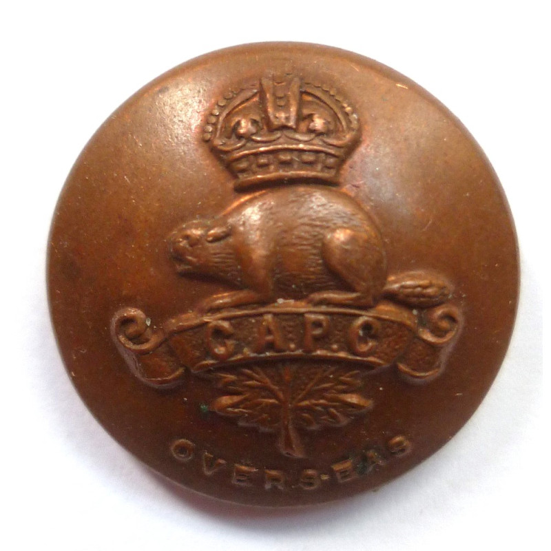 Canadian CEF Army Pay Corps C.A.P.C Button 18mm