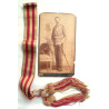Victorian Royal Fusiliers Officer Sash & Photograph - Circa 1885