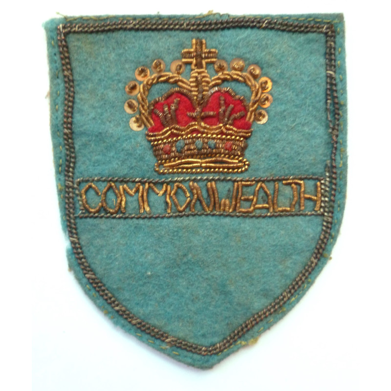 Korean War 1st Commonwealth Division Bullion Formation Sign Queens Crown