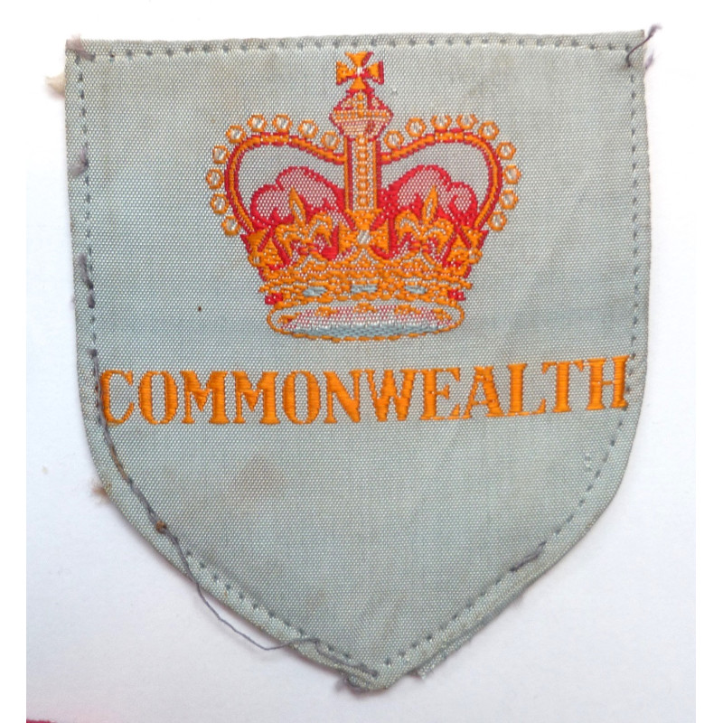 Korean War 1st Commonwealth Division Bullion Formation Sign Queen's Crown