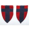 Pair WW2 British 21st Army Group GHQ Headquarters Cloth Formation Sign