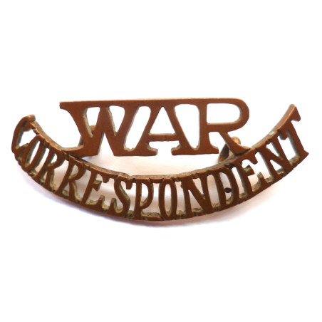 War Correspondent Brass Shoulder Title