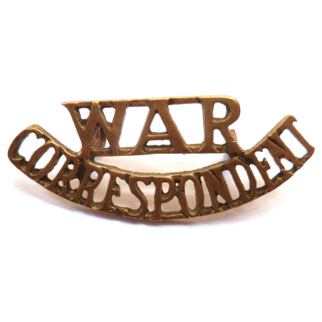 War Correspondent Brass Shoulder Title