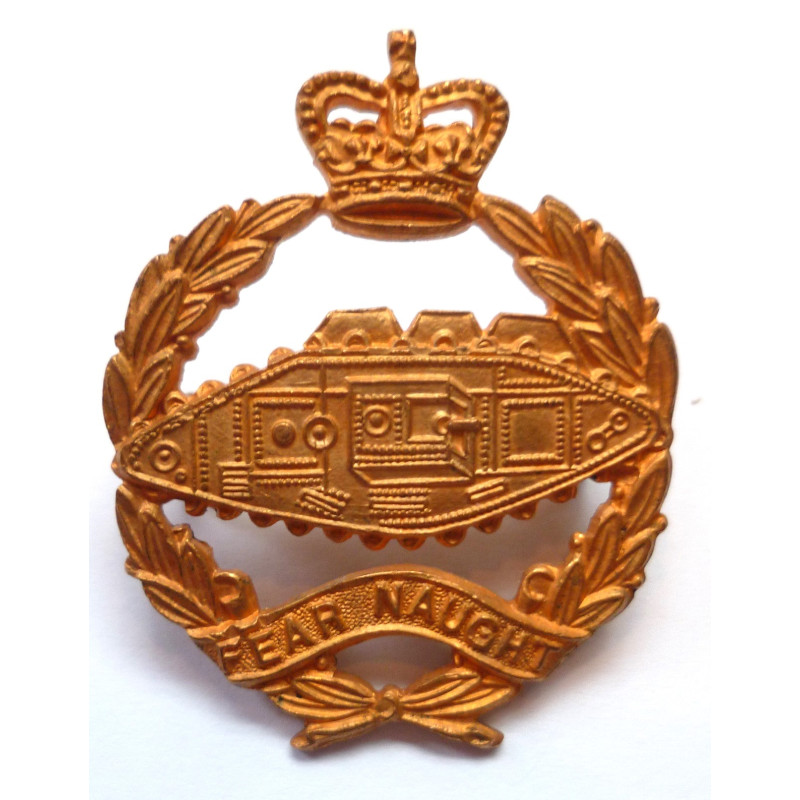 Royal Tank Regiment Officers Collar Badge Queens Crown