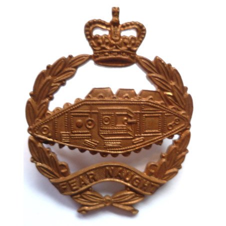 Royal Tank Regiment Officers Collar Badge Queens Crown