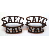 Pair South African Engineer Corps Shoulder Title SAEC