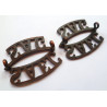 Pair South African Engineer Corps Shoulder Title SAEC