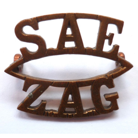 South African Engineers Corps Shoulder Title SAE ZAG