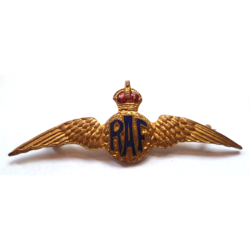 Royal Air Force Gilt & Enamel Sweetheart Brooch RAF